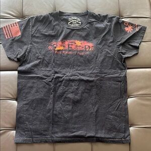 Grunt Style Black and Red “Creed” Short Sleeve Tee with Patriotic Design